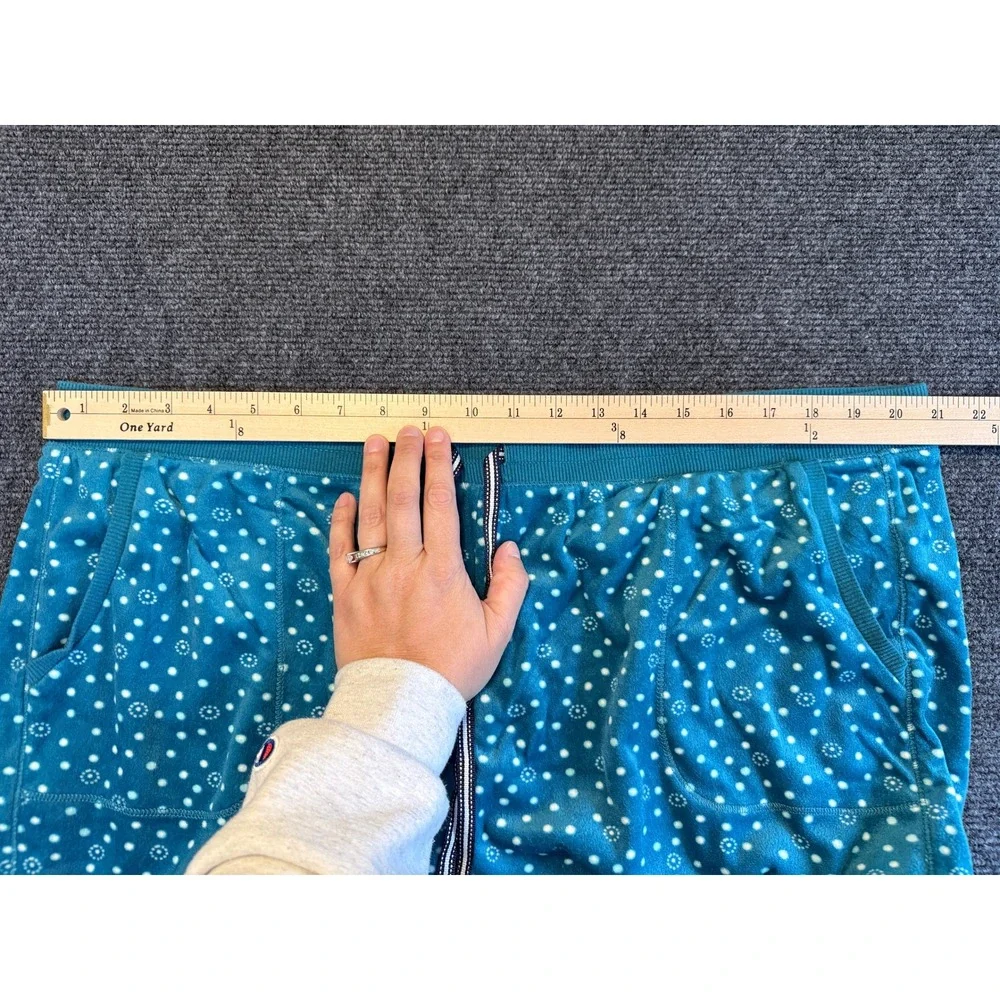 Nautica Pajama Pants Women XXL Teal Excellent Polka Dot Loungewear Drawstring‎